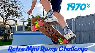 1970’s Surf Skateboard Vs The Mini Ramp - Lip Trick Challenge, Pro Am Pure Gold Review