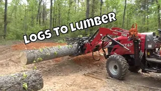 Cutting Our Own Lumber | Logging with a Tractor