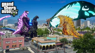 Nuclear Godzilla, Mothra Vs Shin Godzilla, Heisei Godzilla Battle ( GTA V Mods )