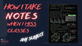 How I take notes when I miss classes | easy note-taking | Digital Notes  College