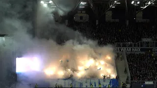[1-2] SV Darmstadt 98 - VfL Bochum, 03.11.2023, 1. Sieg der Saison: Pyrointro, Support und Torjubel