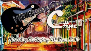 The sky is crying Style in C# Minor Pentatonic 40 Bpm 12/8 Backing Track Jam