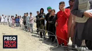 Chaos, cries for help outside Kabul airport as Taliban crack down on protestors