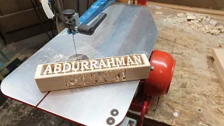 3D Name with Scroll saw  Dekupiersäge kıl testere ile ahşap isimlik