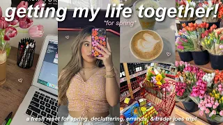 SPRING RESET🌷: getting my life together, deep cleaning, new decor, healthy habits & grocery haul!