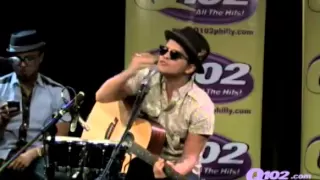 Bruno Mars singing "I Will Always Love You" on Q102