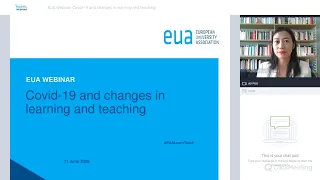 EUA Webinar: Covid-19 and changes in learning and teaching