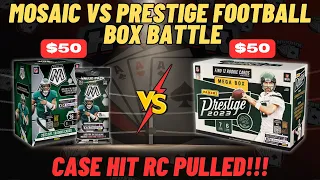 MY TWO FAVORITE FOOTBALL PRODUCTS IN 2023!!! || Mosaic vs Prestige Box Battle