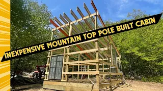 Let's Build an Inexpensive DIY Off Grid Pole Built Cabin in the Woods