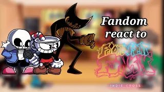 Fandom react to Friday Night Funkin vs Indie Cross / Friday Night Funkin / FNF Mod