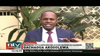 Gachagua akosolewa kwa kudai Ukambani iko nyuma kimaendelea kwa sababu wako upinzani