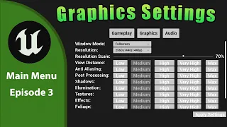 UE 5 Main Menu: Graphics Settings