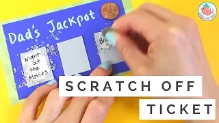 Father's Day Gift Card - How to Make DIY Scratch off Card & Lottery Ticket - Easy Paper Crafts