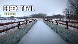 Virtual Running Videos for Treadmill | Creek Trail, Iowa City, Iowa | USA