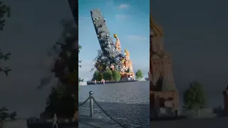 В мережі набирає популярність відео, як військовий корабель падає на Красну площу