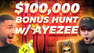 FINALLY I did a $100,000 BONUS HUNT w/@AyeZee!!... INSANE PROFIT!! (Highlights)