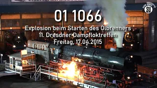 Must watch - Explosion in the firebox of steam locomotive 01 1066