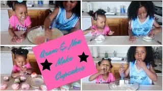 Making Cupcakes (Funfetti Pink Blue Icing) | The Moores Are Four