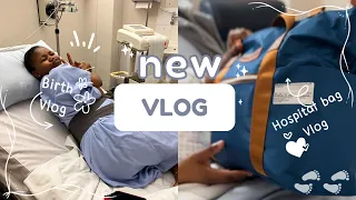 Birth + Hospital bag Vlog | Unmedicated Labour #subscribe