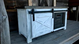 Farmhouse Bench w/ Rustic Storage Crates | DIY Home Furniture | How-To Woodworking