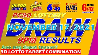 PCSO RESULT - TODAY November 17, 2021 | 3D HEARING