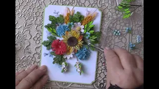 "Сornflowers and daisies" The process of creating a postcard. #asmr  #scrspbooking  #diy #handarbeit