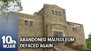 Vandals hit abandoned mausoleum