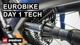 Eurobike 2019 Day 1 - Linkage Forks, Virtual Mountain Biking & More