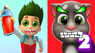 My Talking Tom 2 Pet Simulator vs Paw Patrol Ryder Subway 3D - Android Gameplay