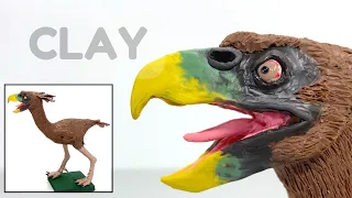 How to make A TERROR BIRD with plasticine or clay in steps - My Clay World