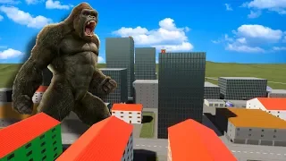 The Mighty King Kong Has Taking Over Lego City And Causing a Huge Disaster in Brick Rigs!