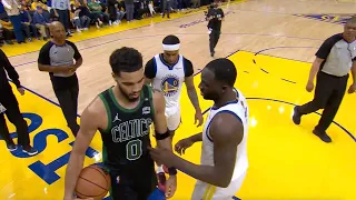 Draymond Green Gets Separated After Following Jayson Tatum All The Way To Celtics Bench