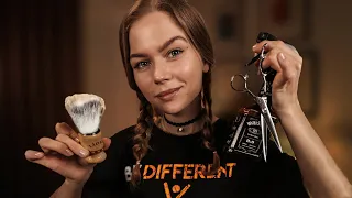 ASMR The Most Relaxing Haircut & Shaving. Realistic Personal Attention