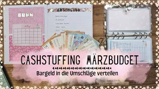 Cashstuffing März Budget🌼 Bargeld in Umschläge verteilen🌼 Geld sparen mit der Umschlagmethode