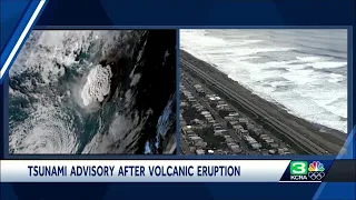 Tsunami advisory in effect on Central Coast following volcanic eruption near Tonga