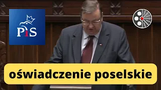 Szymon Giżyński - oświadczenie poselskie