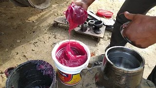 Truck front wheel hub grease work|truck hub greasing| смазка для ступиц грузовиков