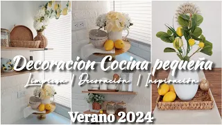 🏡➡️🍋 DECORACION VERANO COCINA PEQUEÑA | BONITA Y FUNCIONAL ✅️ Como decorar Casa pequeña