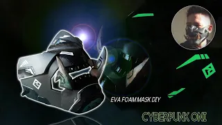 Cyberpunk oni mask - custom EVA foam face mask - Glow in the dark theme