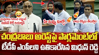 చంద్రబాబు అరెస్ట్ పై పార్లమెంట్ లో TDP MPలని ఉతికారేసిన ఎంపీ మిథున్ రెడ్డి | MP Mithun Reddy Fires