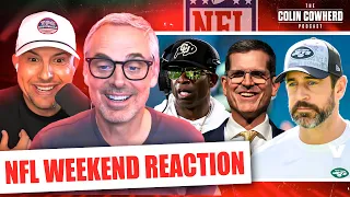 NFL Reaction: Jim Harbaugh's mind games, Deion Sanders issues, Aaron Rodgers washed? | Colin Cowherd