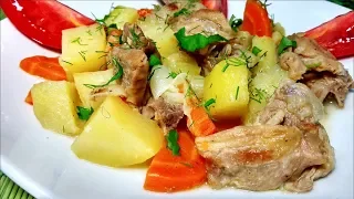 Жаркое по-домашнему с мясом козлёнка и картофелем