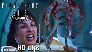 Prometheus  2012 (Pregnancy)  movie HD clips.. Noomi Rapace...