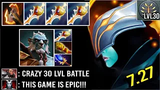 EPIC GAME! 3x Divine Rapier PA vs Pro PL Crazy 30 Level Late Game Battle Intense Top Rank WTF Dota 2