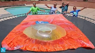 Giant 6 Foot Orbeez Water Balloon Blob Super Wubble Bubble vs My Backyard!