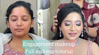 Step by step|HD Engagement Makeup|pink gown with jewellery make up|Younger look Make Up| Best makeup