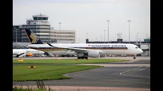 Breathtaking Smooth Sunrise Landing Singapore Airlines A350 9V SMN at MAN EGCC