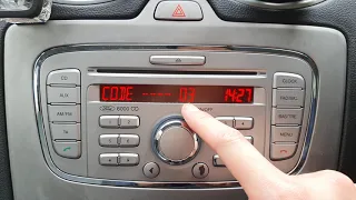 How to UNLOCK CD Radio Ford Focus 6000 CD Radio