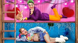 Cambio extremo de una habitación con superhéroes - HARLEY QUINN vs. JOKER por La La Vida Emojis