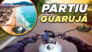 Viagem de Moto para a PRAIA! Descendo a Serra do Mar de GUARUJÁ com a TITAN 150